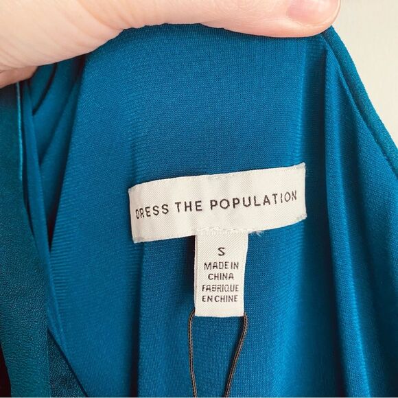 Dress The Population Martine One Shoulder Bodycon Dress Small NWT - Picture 4 of 11